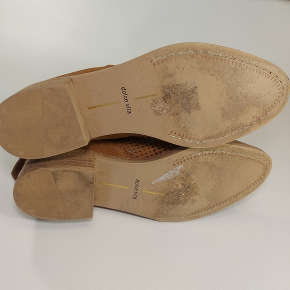 Dolce Vita Chunky Suede Ankle Boots, Size 7.5/ 38 - Picture 9 of 9